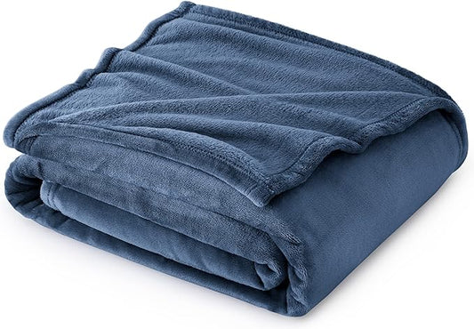 Bedsure GentleSoft Fleece Throw Blanket Mineral Blue - 300GSM Blankets for Couch, Sofa, Bed, Soft Lightweight Plush Cozy Throws for Toddlers, 50x60 inches