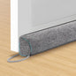 Door Draft Stopper Weighted Triangular Draft Stoppers for Bottom of Door 38" Underdoor Draft Blocker Seal Guard for Window Sill All-Season Gap Filler for Cold Air, Noise, and Light, Grey