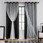 XiDi Black 63x34in Curtain for Bedroom, Girls Room Decor, Living Room, 1 Panel, Blackout Curtains with Laser Cutout Stars, Grommet Top, Washable