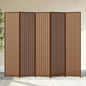 5 Panel Room Divider and Extra Wide Folding Privacy Screen, 79" W x 67" H, Bamboo Room Divider for Room Separation.