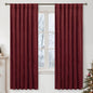 LAMIT Burgundy Red Velvet Curtains 72 Inch for Living Room, Vintage Thermal Insulated Panels Christmas Decor Room Darkening Back Tab and Rod Pocket Drapes for Bedroom/Theater, 2 Panels, 52 x 72 Inch