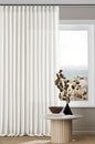 Off White Linen Pinch Pleated Curtains 80 Inches Long 2 Panels for Living Room Bedroom Beige White Textured Linen Pleated Hooks Rings Back Tab Boho Neutral Light Filter Curtain Drapes 80 Inch Length