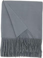 Alashan Cashmere Blend Ripple Finish Woven Throw (Blue Haze)