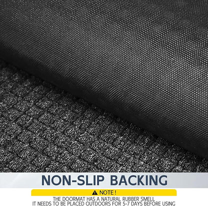 Indoor Outdoor Front Door Mats, 60" x 36" Rubber Backing Non Slip Durable Welcome Floor Mats for Patio, Garage Entrance, Stain and Fade Resistant Commercial Doormats for High Traffic