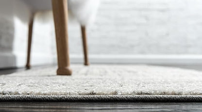 Unique Loom Del Mar Collection Area Rug - Jennifer (2' 7" x 10' Runner, Gray/ Black)