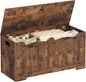 Hzuaneri 39.4" Storage Chest, Storage Bench Trunk with 2 Hinge, Wooden Box, Lift-Top Chest Organizer, Shoe Bench for Entryway, Bedroom, Living Room, Rustic Brown SB01001X