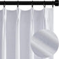 Topfinel White 100% Blackout Curtains 84 Inch Long 2 Panels Set, Pinch Pleat Flax Linen Room Darkening Sound Block Drapes with Hooks Rings for Track System Bedroom Living Room