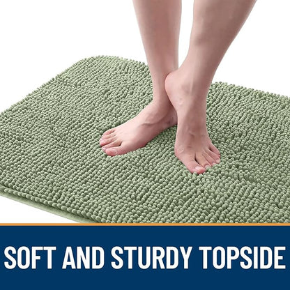OLANLY Dog Door Mat for Muddy Paws 70x46, Absorbs Moisture and Dirt, Absorbent Non-Slip Washable Doormat, Quick Dry Chenille Mud Mat for Dogs, Entry Indoor Entryway Carpet for Inside Floor, Sage Green