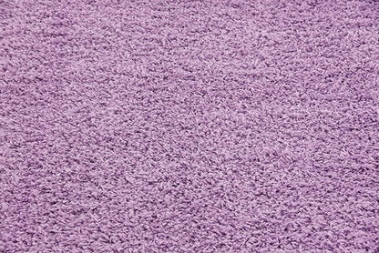 Unique Loom Solid Shag Collection Area Rug (8' Square, Lilac)