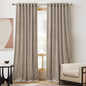 RYB HOME Camel Beige Velvet Curtains 102 inches, Back Tab Soft Fabric Room Darkening Thermal Insulated Luxurious Home Decor Curtains for Living Room Bedroom, W 52" x L 102", 2 Panels Set