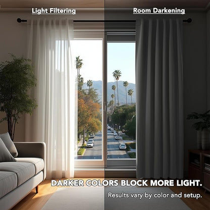 Deconovo Blackout Curtains, Thermal Insulated, W42 x L95 2 Panels, Back Tab, Machine Washable, Room-Darkening Drapes for Bedroom/Living Room Light Grey
