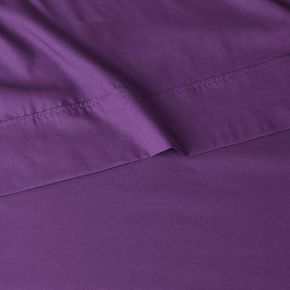 Amazon Basics Lightweight Super Soft, Comfortable Easy Care Microfiber 4 Piece Bed Sheet Set with 14-Inch Deep Pockets, Queen, Plum, Solid