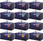 12 Pack Extra Large Heavy Duty Moving Bags with Reinforced Zipper & Wide Handles, Moisture-Resistant Storage Bins Packing Cubes for Clothes, College Dorm, Travel, and Home Organization, DarkBlue