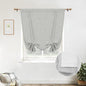 DriftAway Double Layer Linen Blackout Tie Up Curtains Thermal Insulated Fully Lined Balloon Roman Shade Bathroom Window Adjustable Rod Pocket for Small Window 39 Inch by 55 Inch Gray