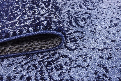 Unique Loom Del Mar Collection Area Rug - Jennifer (6' 1" Square, Blue/ Navy Blue)
