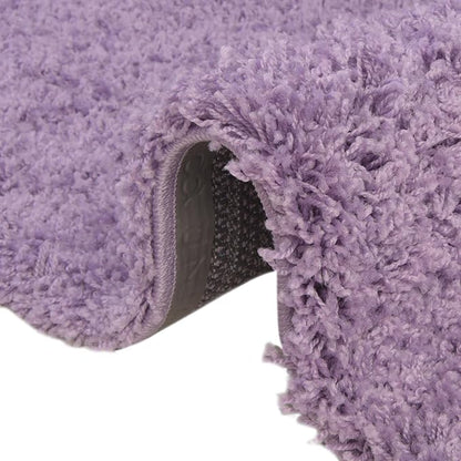 Unique Loom Solid Shag Collection Area Rug (8' Round, Lilac)