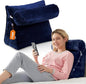 Cheer Collection Reading Wedge Pillow – TV Pillow with Adjustable Bolster Pillow, Memory Foam Back Support for Couch & Bed, Pillow Chair for Bed, Reading Pillows for Adults & Kids, Navy Blue