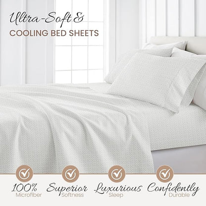 Linen Market 4 Piece California King Bedding Sheet Set (Light Gray) - Sleep Better Than Ever with These Ultra-Soft Cooling Bed Sheets for Your California King Size Bed - Deep Pocket Fits 16" Mattress