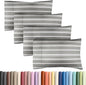 King Pillow Cases Set of 4 - Ultra Soft Hotel Quality Pillowcase Covers - Comfy, Cozy & Wrinkle Free - Shrinkage and Fade Resistant - Machine Washable Pillow Protectors - 4 Piece Set - Grey Stripes 3