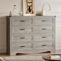 8-Drawer Dresser for Bedroom, Modern Wooden Chest of Drawers with Metal Handles, Anti-Tipping Design, Sturdy and Stable Storage Organizer for Living Room, Entryway, Home Office, Standard