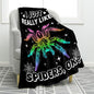 Jekeno Cute Spider Blanket Colorful Gifts for Men Women Kids Boys Girls Dad Mom Wife Friends Birthday Christmas Halloween Presents Home Bedroom Decor Animal Blanket 60"x80"