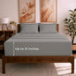 Mellanni King Sheet Set - 6-Piece Iconic Collection Bedding, (Including 4 Pillowcases), 21-Inch Extra Deep Pocket, Easy Care, Ultra Soft, Cooling Sheets, Brushed Microfiber - Taupe