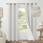 Linen Blackout Curtains for Living Room Narrow Window, Thermal Insulated Complete Light Blocking Soundproof Small Curtains for Bedroom, Each 38 Inch Wide 80 Inch Length 2 Panels, Light Grey
