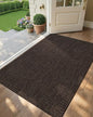 Color&Geometry Ultra-Thin Indoor Door Mat, 36"x56" Low-Profile Non-Slip Entryway Rug with Modern Geometric Texture, Washable Doormat for Indoor Entrance, Front Door, Brown (Rolled-up NO Creases)