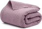 100% Cotton Salt Earth Throw Blanket, King, 106"X92" Waffle Throws For Home, Bedrooms, Outdoor Couch & Office Couch, Modern & Cozy Room Decor Blankets, Lightweight All Season Western Blanket(Lavender)