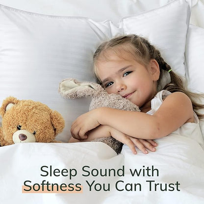 Fern and Willow Premium Queen Size Bed Pillows - Set of 2, 28"x20" - Luxurious Ultra-Soft Cooling Pillow - Hotel Quality, Down Alternative Fill, Medium Firm Support for Side, Back & Stomach Sleepers