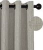 Jacquard Linen Curtains 72 inch Length 2 Panels Thick Faux Linen Blended Window Drapes Burlap Textured Curtains with Grommet for Living Room Bedroom Farmhouse (52x72 Light Khaki) Natural