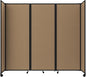 Versare Room Divider 360 Portable Wall Partition | Folding Panels | Large Freestanding Divider | Locking Wheels | Temporary Room Separator