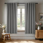 Deconovo Blackout Curtains, Thermal Insulated, W42 x L45 2 Panels, Back Tab, Machine Washable, Room-Darkening Drapes for Bedroom/Living Room Light Grey