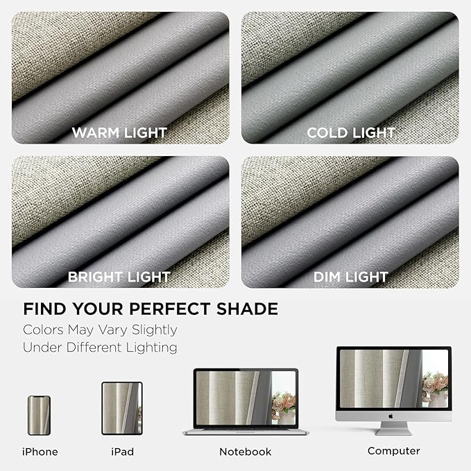 Joydeco Blackout Room Divider Curtains, Extra Wide Light Beige Sliding Door Drapes Living Room Curtains, 1 Panel 100W x 96L Inch Patio Door Drapes for Room Privacy