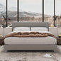 Allewie Full Size Bed Frame with Adjustable Headboard, Upholstered Platform Bed with Wood Slats, Heavy Duty Mattress Foundation, No Box Spring Needed, Noise-Free, Easy Assembly, Light Grey