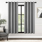 ChrisDowa 100% Blackout Grey Solid Curtains 72 Inches Long 2 Panels for Bedroom Living Room,Farmhouse Room Darkening Thermal Insulated Soundproof Grommet Top Window Treatment Drapes,52x72