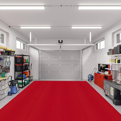 Ottomanson 6'6" x 26' Hallway Runner with Scraper Pile Extra Durable Non-Slip Rug Mat for Indoor & Outdoor Use - Ideal for Kitchen, Entryway, Patio & Garage - High-Traffic Carpet, Red
