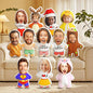 VEELU Custom Face Pillow Personalized Photo Body Pillows 3D Printing Head Body Shaped Pet Plush Stuffed for Home Sofa Decor Funny Valentine's Day Gag Gifts for Couples/Him/Her/Girlfriend/Boyfriend