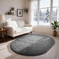 Ophanie 3x5 Oval Rug, Bedside Preppy Dorm Area Rug, College Essentials Non Slip Grey Small Carpets for Bedroom, Anti Slip Fluffy Gray Living Room Rugs Home Decor Aesthetic, Nursery
