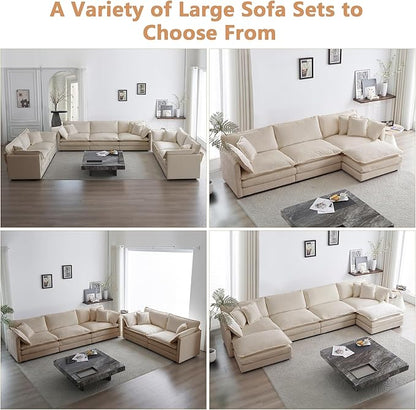 mikibama 41.4" W Single Seat Sofa, Chenille Comfy Deep Upholstered Couch Armchair with Toss Pillow for Living Room Bedroom Office Apartment, Light Coffee