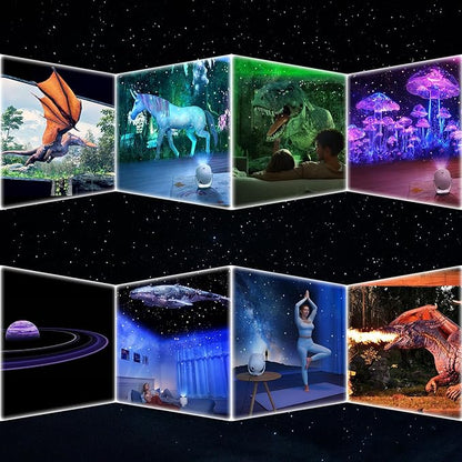 3D Galaxy Projector Star Projector, Planetarium Projector Night Light with Bluetooth Speaker for Bedroom Decor, 90 Dynamic Scenes, Relaxing Ambience & Ceiling Stars for Christmas Gifts,New Year Gift