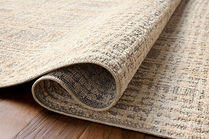 Loloi Amber Lewis Bexley Collection BEX-07 Natural/Dove 2'-7" x 10'-0" Runner Rug Neutral, Textured, Living, Bedroom, Dining, Carpet