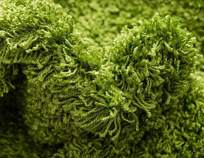 Unique Loom Solid Shag Collection Area Rug (2' 6" x 16' 5" Runner, Grass Green)