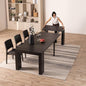 Transformer Table - Solid Wood Extendable Dining Table, Seats 2-12, Extendable Dining Room Table, Space-Saving Furniture, Expandable Dining Furniture (Black, Table + 4 Chairs)