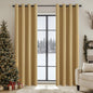 ChrisDowa 100% Blackout Mustard Yellow Solid Curtains 84 Inches Long 2 Panels for Bedroom Living Room,Farmhouse Room Darkening Thermal Insulated Soundproof Grommet Top Window Treatment Drapes,52x84