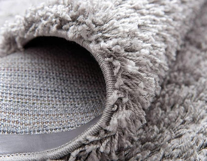 Unique Loom Solid Shag Collection Area Rug (9' x 12' Rectangle, Cloud Gray)