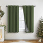 Pitalk Olive Green Blackout Curtains 63 Inch Length 2 Panel for Boys Bedroom Kids Nursery Decorative Linen Room Darkening Grass Forest Green Curtains Sound Draft Cold Heat Light Blocking Retro Vintage