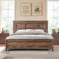 ACCOHOHO Farmhouse Queen Size Bed Frame with 52" Tall Headboard, Wood Platform Bedframe with Footboard and Storage Drawers, No Squeak, No Box Spring Needed, Light Brown