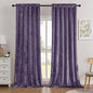 SMILETIME Lilac Purple Crushed Velvet Curtains 52x108inch Rod Pocket Luxurious Thermal Insulated Soundproof Drapes Soft and Durable Light-Filtering Window Treatments for Living Room Bedroom, 2 Panels