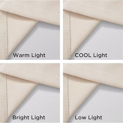 Joydeco Velvet Curtains White Blackout Curtains Thermal Insulated 90 inches Long Window Curtains Super Soft Room Darkening Drapes for Bedroom Living Room Elegant Rod Pocket 2 Panels Cream White